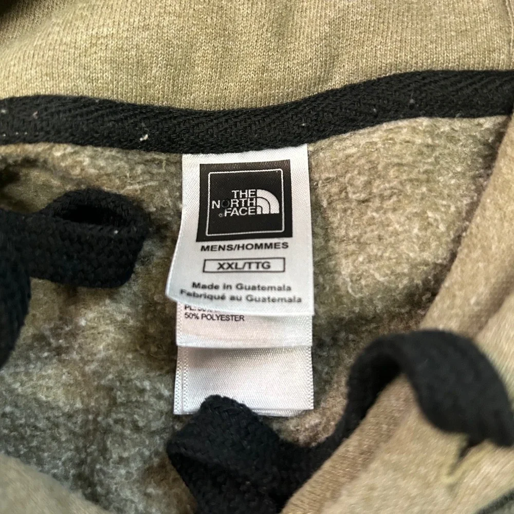 The North Face Mens XXL Berkeley Calif Graphic Hoodie Olive Green Khaki Fleece